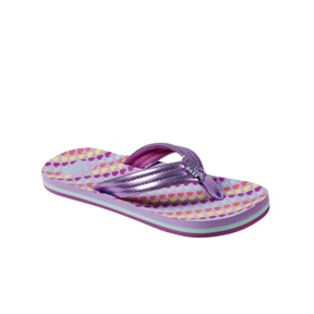 Reef Reef Girls Kids Ahi Sandals Coral Pineapples 13/1 Youth Girls Slip on Sandals 5T-13T & 1-7 US Size