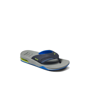 Reef Reef Boys Kids Fanning Flip Flops Navy/Lime 13/1 Youth Boys Sandals 5T to 13T and 1 to 7 US Size