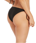 Volcom Women's Simply Seamless Skimpy Bikini Bottoms in Black.