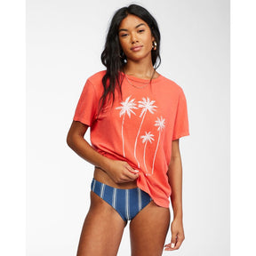 Billabong Billabong Womens Breezy Palms Short Sleeve Top Firecracker XS Womens T-Shirts