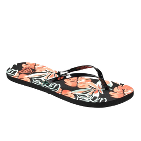 Reef Reef Womens Bliss-Full Sandals BLACK MONSTERA 6 Womens Sandals Flip Flop 5 to 11