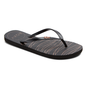 Roxy Roxy Women's Viva Stamp II Sandals Anthracite/Black 6 Womens Sandals Flip Flop 5 to 11