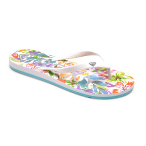Roxy Roxy Women's Tahiti VII Sandals WHITE/C PINK/FLORAL PRINT 6 Womens Sandals Flip Flop 5 to 11
