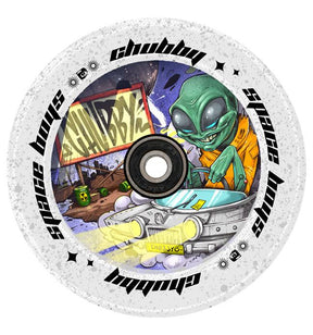 Chubby Chubby Spaceboys Alien Clear Glitter - Single Wheel Scooter Wheels