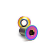 TLC Hollow titanium crank spindle bolts - Rainbow