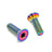 TLC Solid titanium crank spindle bolts - Rainbow