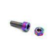 TLC Titanium Seat Clamp Bolt and Nut - Rainbow