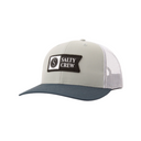 Salty Crew Salty Crew Men's Pinnacle 2 Retro Trucker Hat Military/Silver 1SZ Mens Hats Curved Brim