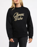 Brunette The Label Cheers Babe Classic Crew Neck