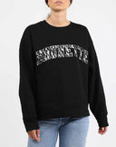 Brunette The Label "Brunette" Zebra Print Crew Neck