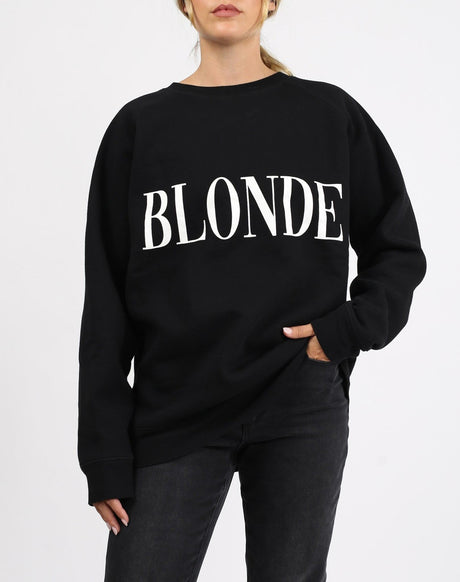 Brunette The Label " Blonde" Big Sister Crew Neck Sweater