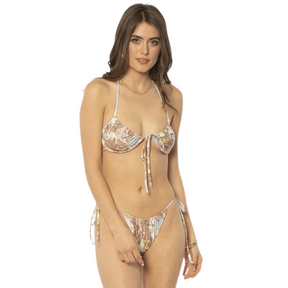Amuse Society Amuse Society Womens Blurr Stacy Underwire Top Grey Dawn S Womens Bikini Tops
