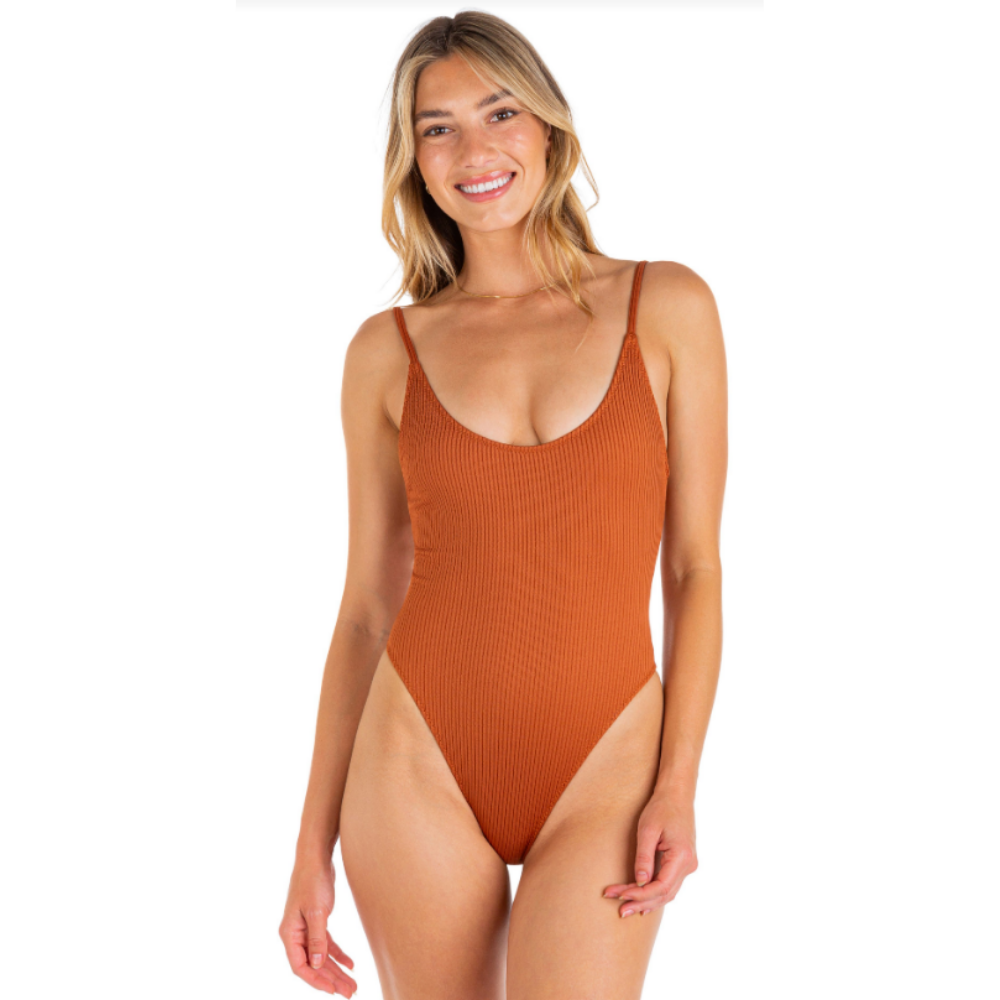 Hurley Texture Beach Moderate Twist Back One Piece
