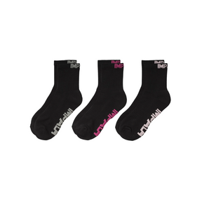 Impala Roller Skates Impala Everyday Sock 3pk Black 1SZ Womens Socks