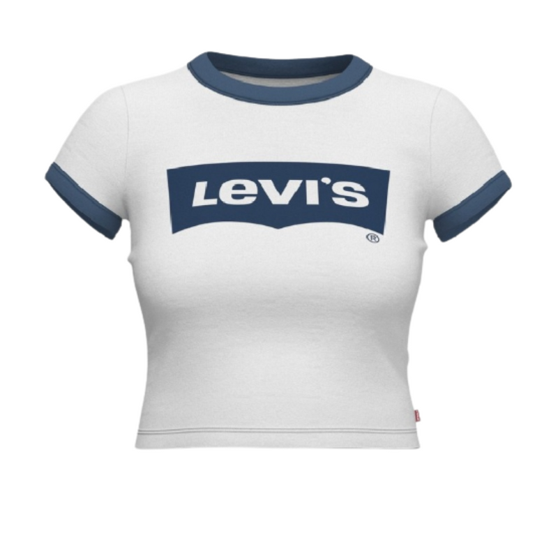 Levis Womens Graphic Ringer Mini Tee