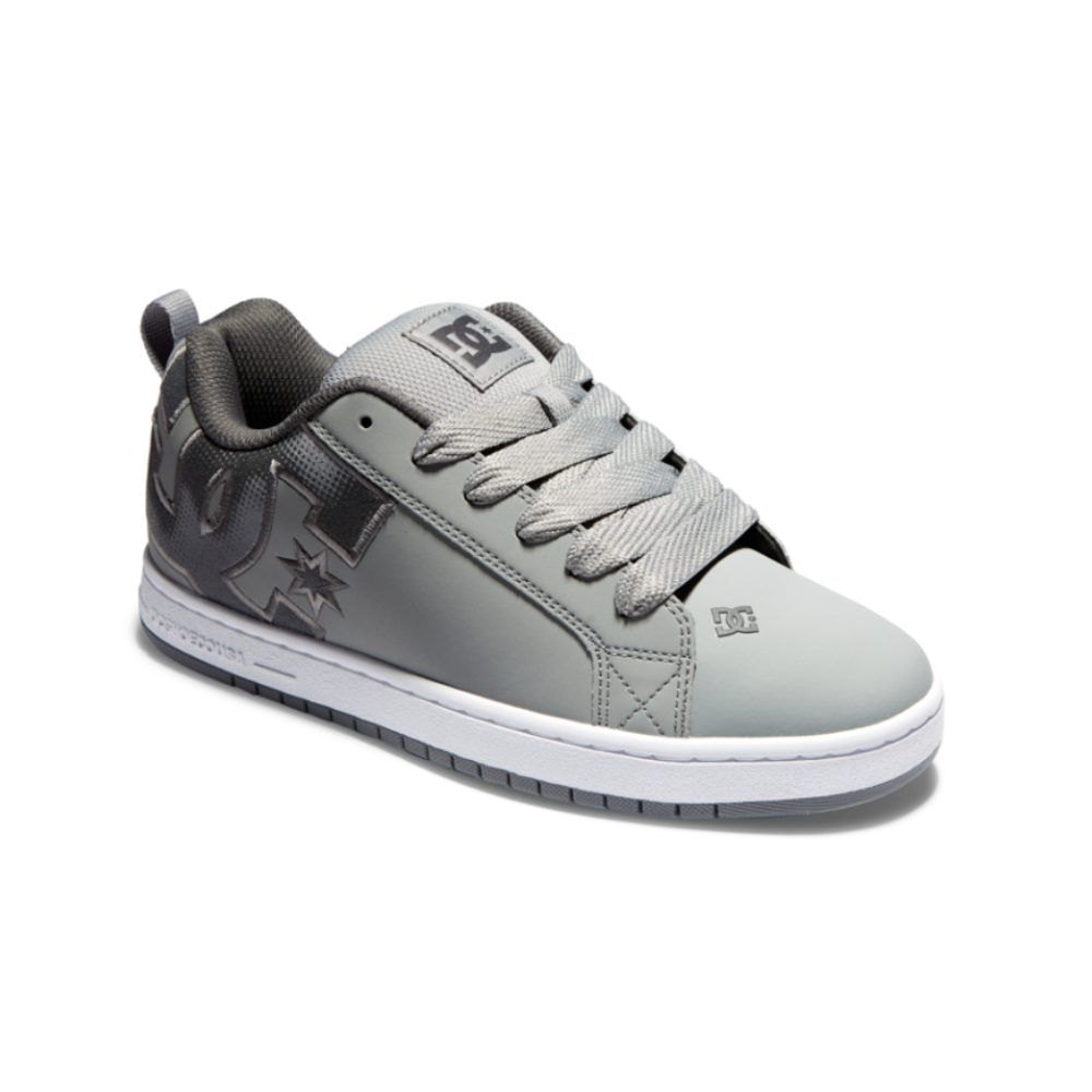 DC Mens Court Graffik Shoes - Grey Grey Grey