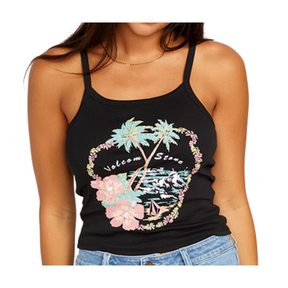 Volcom Volcom Women's 1991 Strappy Tank Black S Womens Tank Tops