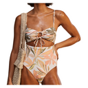 Roxy Roxy Women's Beach Classics One Piece BRIGHT WHITE SUBTLY SALTY FLAT S Womens One Piece Bathing Suit