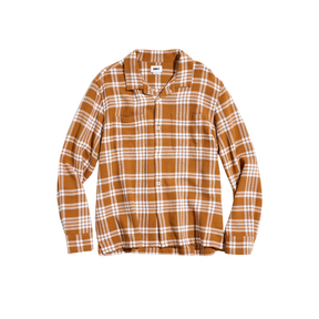 Obey Obey Men's Sloan Woven LS Brown Sugar Multi M Mens Button Up Long Sleeve Shirts