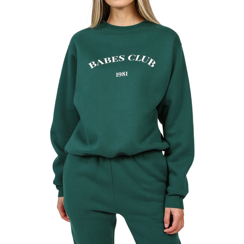 Brunette The "Babes Club" Best Friend Crew Neck Sweatshirt