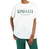 Brunette The "KIND CLUB" T-shirt oversize à col ras du cou carré