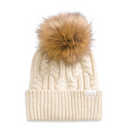 The North Face The North Face Women's Oh Mega Fur Pom Beanie Gardenia White OS Womens Toques