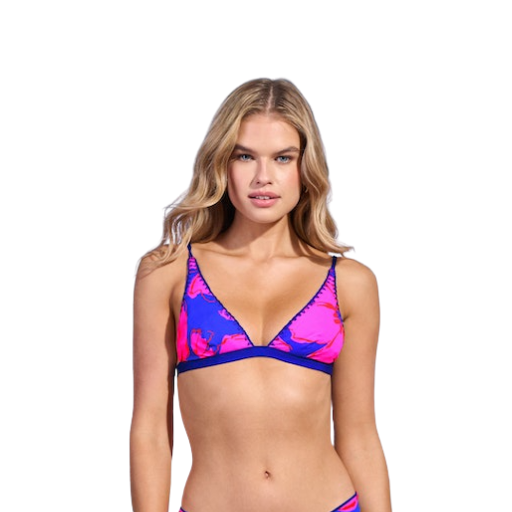 Maaji Pool Blue Hyacinth Fixed Triangle Bikini Top