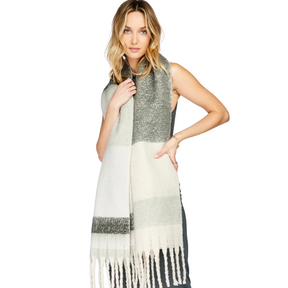Gentle Fawn Gentle Fawn Mara Scarf Limestone Stripe O/S Scarfs