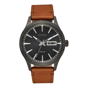 Nixon Nixon Men's Sentry Solar Leather Mens Watch Leather Bands
