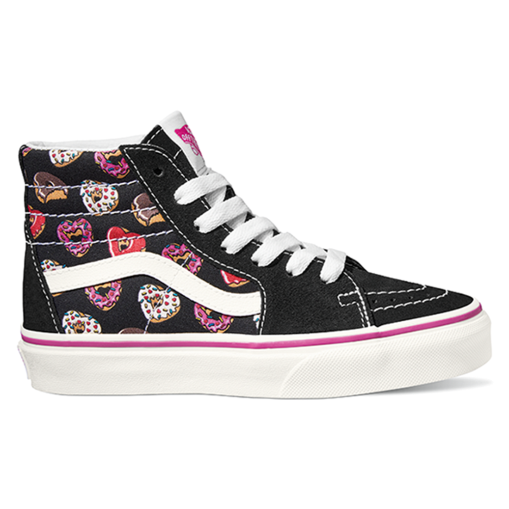 Vans Kids SK8 Hi Top Shoes 12 Black Pink