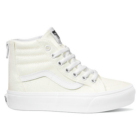 Vans Vans Kids SK8-Hi Zip Shoes White 11 Youth Girls Skate Shoes 5T to 13T and 1 to 7 US Size