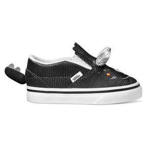 Vans Vans Toddler Triceratops Slip On Shoes Black/ True White 2T Youth Infant Boys Shoes 1T to 5T US size
