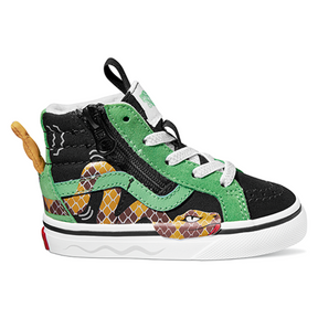 Vans Vans Toddler SK8-HI REISSUE SIDE ZIP SNAKE Green/Black 2T Youth Infant Boys Shoes 1T to 5T US size