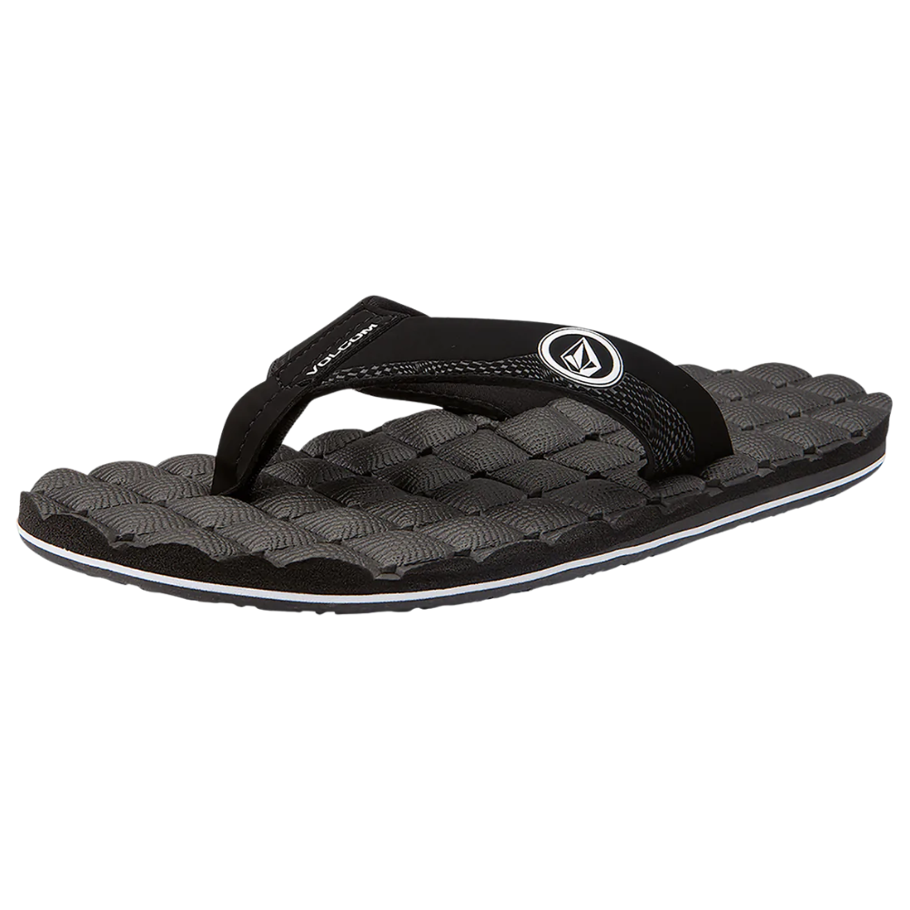 Volcom Men's Recliner Sandals- Black White