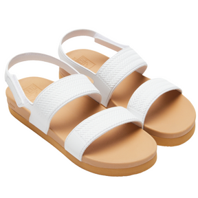Reef Reef Kids LITTLE WATER VISTA Girls White/Tan 5T Youth Infant Girls Sandals 1T to 5T US size