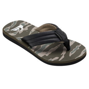 Quiksilver Quiksilver Boy's 8-16 Carver Print Youth Basic Sandal Black/Green/Black 11 Youth Boys Sandals 5T to 13T and 1 to 7 US Size