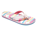 Roxy Roxy RG Vista Loreto Flip Flops White/New Teal 11 Youth Girls Sandals 5T to 13T and 1 to 7 US Size