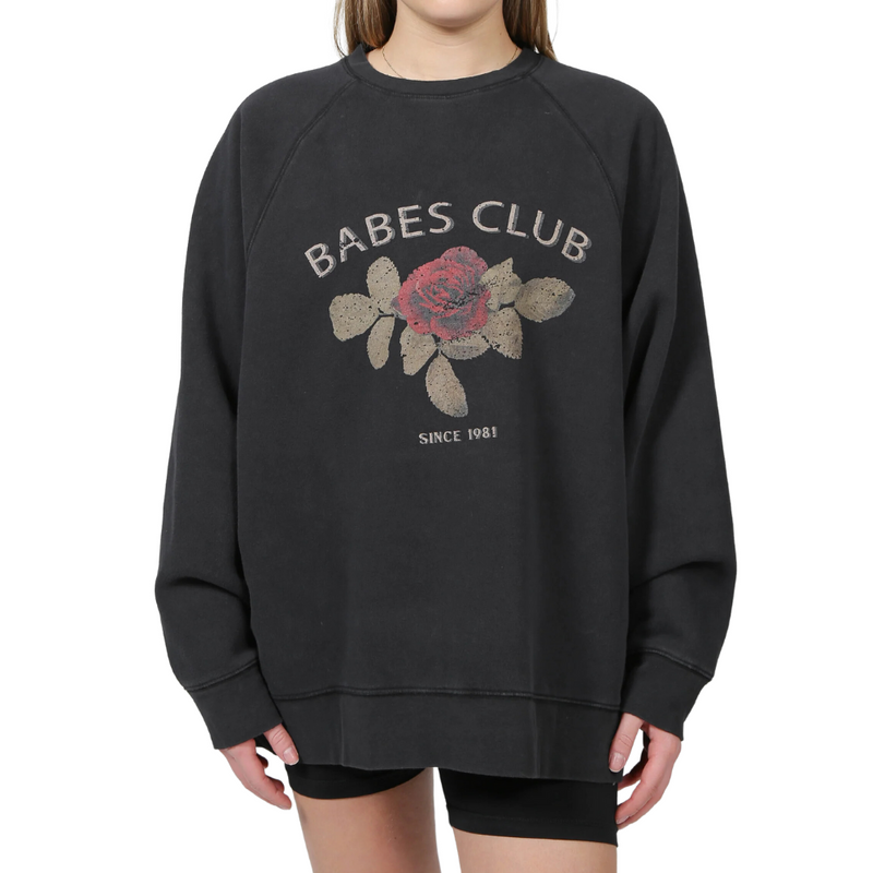 Brunette The "BABES CLUB" Not Your Boyfriend's Crew Neck Sweatshirt