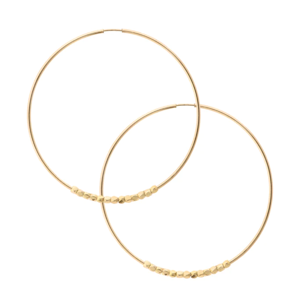 Carden Avenue Celine 14kt Gold Filled Beaded Hoop Earing