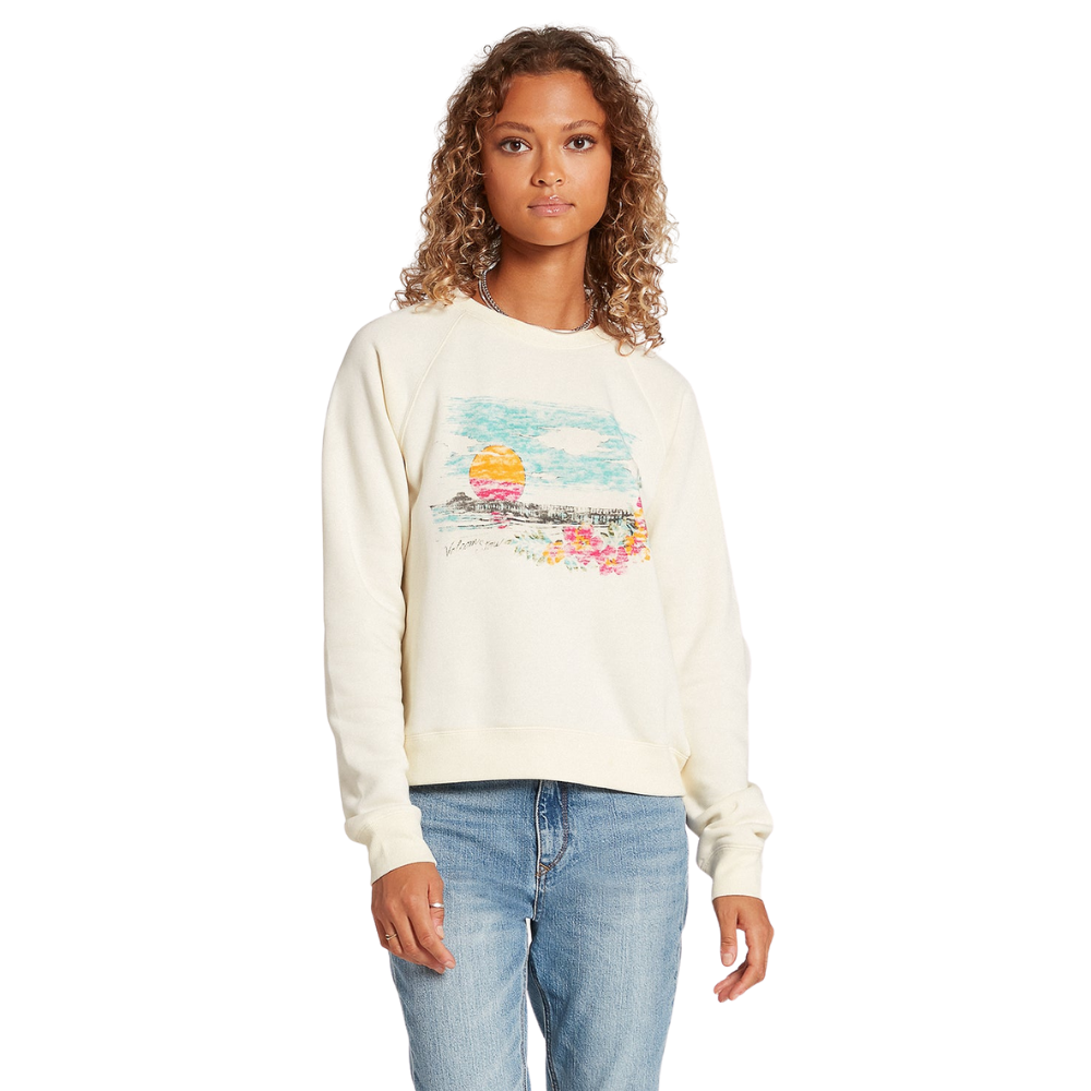 Volcom Womens Truly Stokin Crew Long Sleeve Shirt