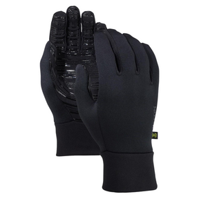 Burton Burton Mens Powerstretch Glove Liner True Black S/M Mens Gloves Over
