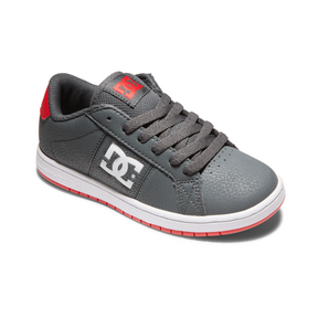 DC DC Kids Striker Sneakers Grey/Red 1 Youth Boys Skate Shoes 5T-13T & 1-7 US Size