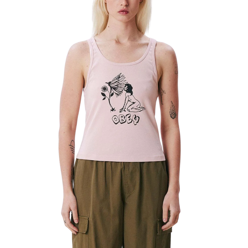 Obey Womens Smellin Daisies 2 Luna Tank Top