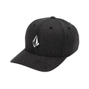 Volcom Volcom Mens Full Stone Heather Flexfit Hat Charcoal Heather S/M Mens Hats Curved Brim