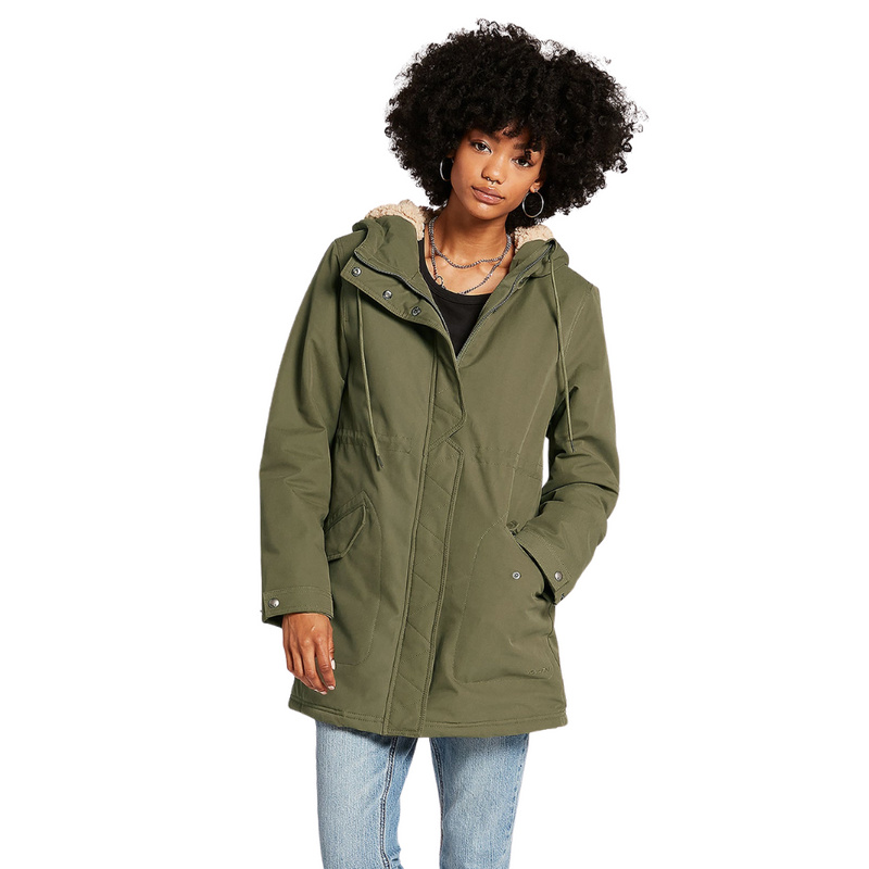 Khaki parka coat best sale womens