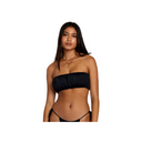RVCA RVCA Women's Solid 2-Way Bandeau Top Black S Womens Bikini Tops
