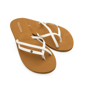 Volcom Volcom Women's Thrills II Sandals - White White 6 Womens Sandals Flip Flop 5 to 11