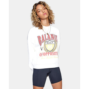 RVCA RVCA Cambridge Crew Vintage White S/8 Womens Sweaters