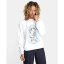 RVCA RVCA Renaissance Crewneck Sweater Vintage White S/8 Womens Sweaters
