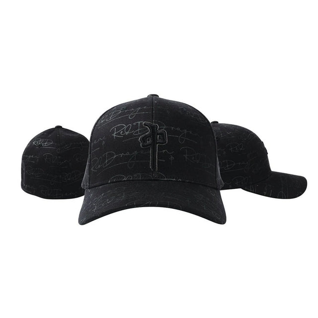 RDS RDS Flexfit Auto All Over BLACK-BLACK S/M Mens Hats Curved Brim
